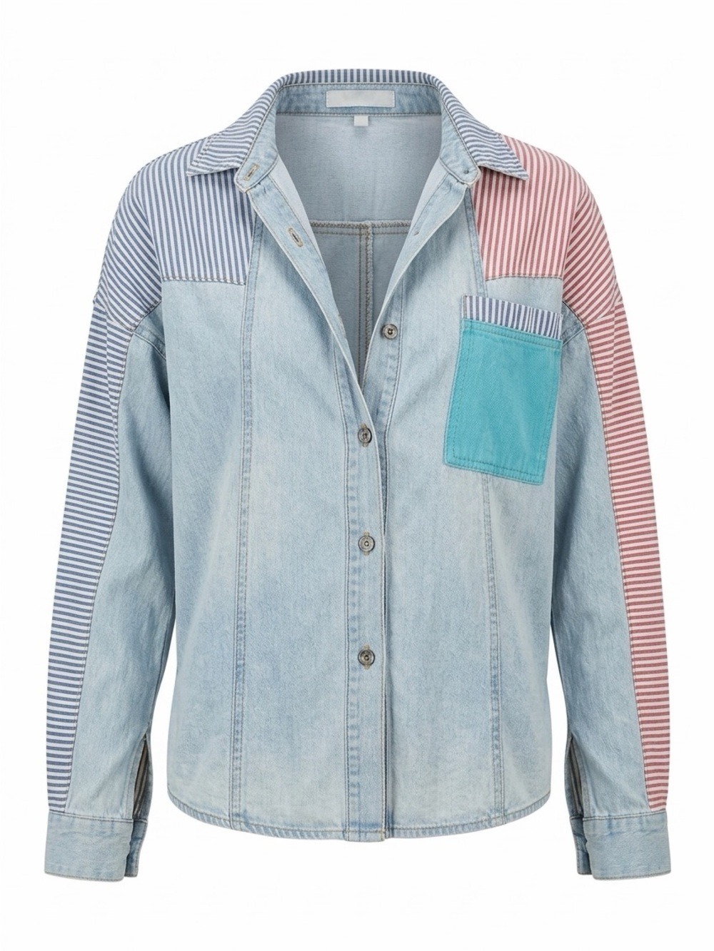 Playful Liz Thomas Denim Patchwork Jacket (One Size Fits All) - Picture 3 of 6